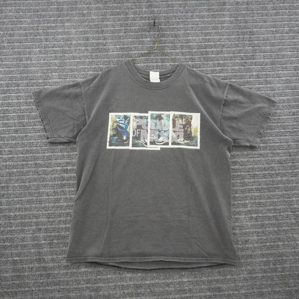 Vintage 00s Puddle of Mudd Tour T-Shirt Mens L Faded Gray 2002 Band Tee